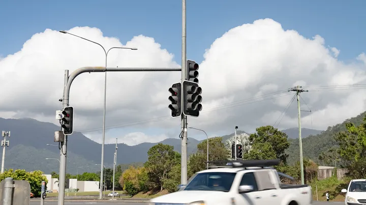 Australian Intersection with Ute turning the corner